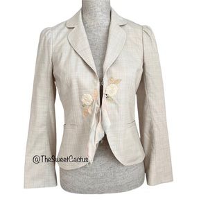 Rebecca Taylor Embellished Blazer Jacket Size 4